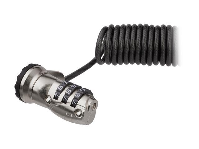 StarTech. com LTLOCK3DCOIL Laptop Cable Lock - With 6' Self-Coiling Cable - Portable 3-Digit Combination Laptop Lock - Laptop Security Locking Cable