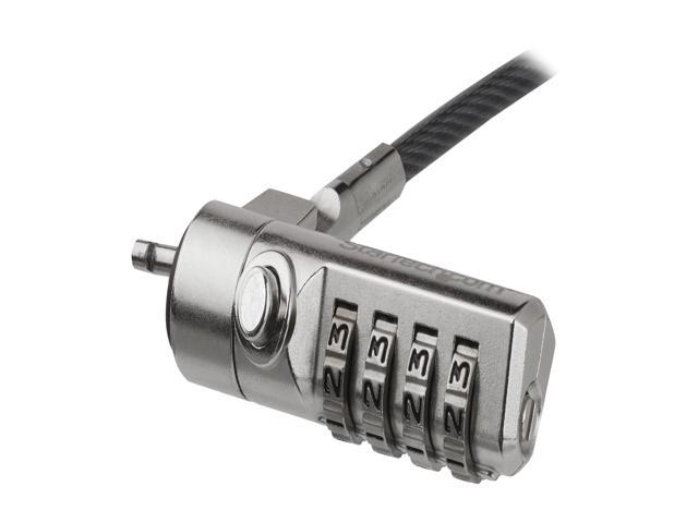 StarTech. com LTLOCK4D Laptop Cable Lock - With Swivel Hinge - 2m / 6.5' Steel Cable - Portable 4-Digit Combination Lock - Locking Security Cable