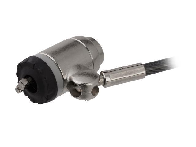 StarTech. com LTLOCKKEY Keyed Cable Lock - Push-to-Lock Button - 2m (6.5') Steel Cable - Locking Cable for Laptop - Computer Security Cable Lock
