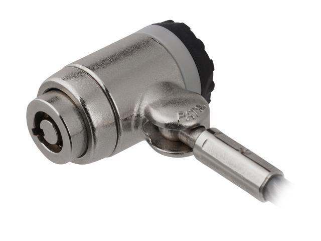 StarTech. com LTLOCKKEY Keyed Cable Lock - Push-to-Lock Button - 2m (6.5') Steel Cable - Locking Cable for Laptop - Computer Security Cable Lock