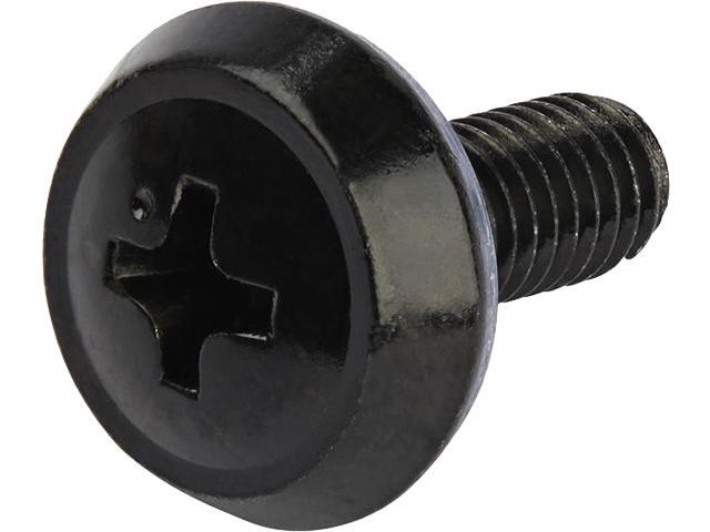 StarTech.com CABSCREW1032 10-32 Server Rack Screws and Nuts - 50 Pack Rack Mount Hardware - For Square Hole Server Racks - Black (CABSCREW1032)