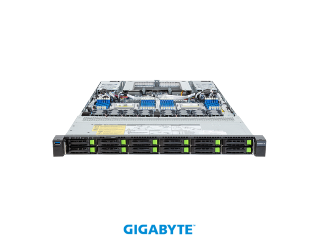 GIGABYTE R183-Z94-AAV1 Rack Server - AMD EPYC 9005/9004 - 1U DP 12-Bay Gen5 NVMe/SATA/SAS-4 Titanium