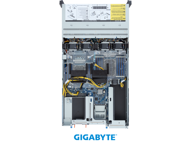 GIGABYTE R283-SF0-AAL1 Rack Server - 5th/4th Gen Intel Xeon Scalable - 2U DP 4 x PCIe Gen5 GPUs (12 x drives)