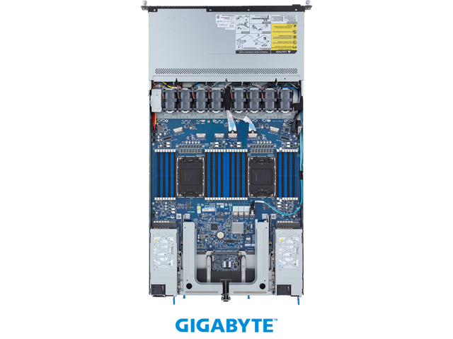 GIGABYTE R183-S95-AAV1 Rack Server - 5th/4th Gen Intel Xeon Scalable - 1U DP 4-Bay Gen5 NVMe/SATA/SAS-4 Titanium