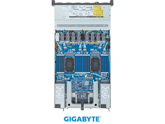 GIGABYTE R183-S96-AAV1 Rack Server - 5th/4th Gen Intel Xeon Scalable - 1U DP 12-Bay Gen5 NVMe/SATA/SAS-4 Titanium