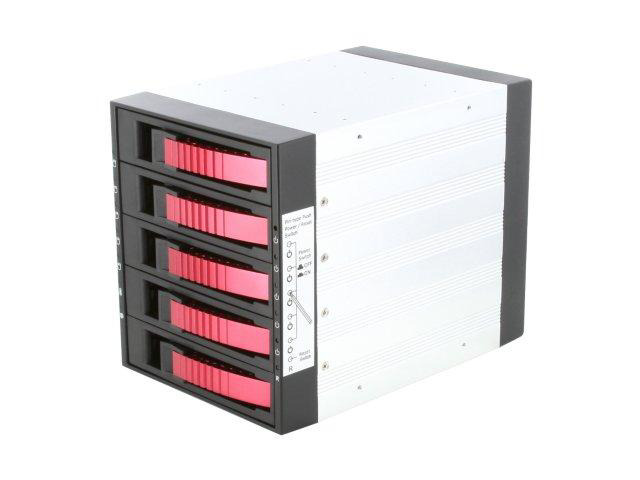 iStarUSA BPU-350SATA-RED 3x5.25' to 5x3.5' SAS/SATA 6.0 Gb/s Hot-Swap Cage