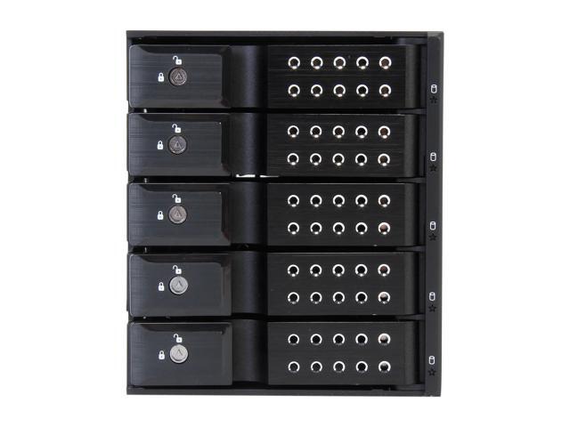 iStarUSA BPN-DE350SS-BLACK 3x5.25' to 5x3.5' SAS/SATA 6.0 Gb/s Trayless Hot-Swap Cage