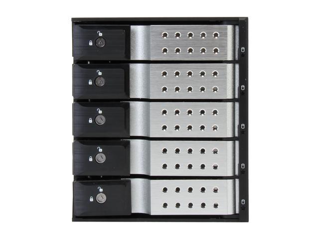 iStarUSA BPN-DE350SS-SILVER 3x5.25' to 5x3.5' SAS/SATA 6.0 Gb/s Trayless Hot-Swap Cage