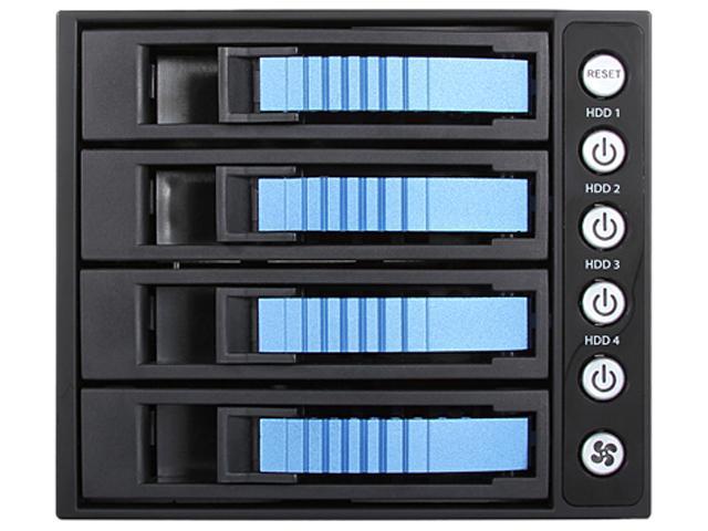 iStarUSA BPU-340HD-BLUE 3 x 5.25' to 4 x 3.5' 2.5' 12Gb/s HDD SSD Hot-swap Rack
