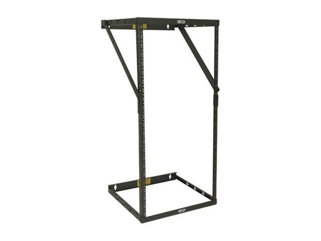 Tripp Lite Wall-Mount 2-Post Open Frame Rack, 8U / 12U / 22U Expandable Low-Profile Switch-Depth (SRWO8U22)
