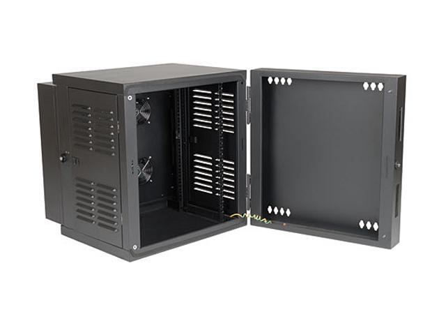 Tripp Lite 12U Wall-Mount Rack Enclosure Cabinet for Harsh Environments (NEMA 12), Hinged Back, Switch-Depth (SRW12USNEMA)