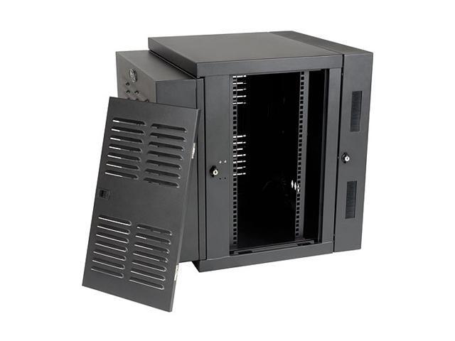 Tripp Lite 12U Wall-Mount Rack Enclosure Cabinet for Harsh Environments (NEMA 12), Hinged Back, Switch-Depth (SRW12USNEMA)