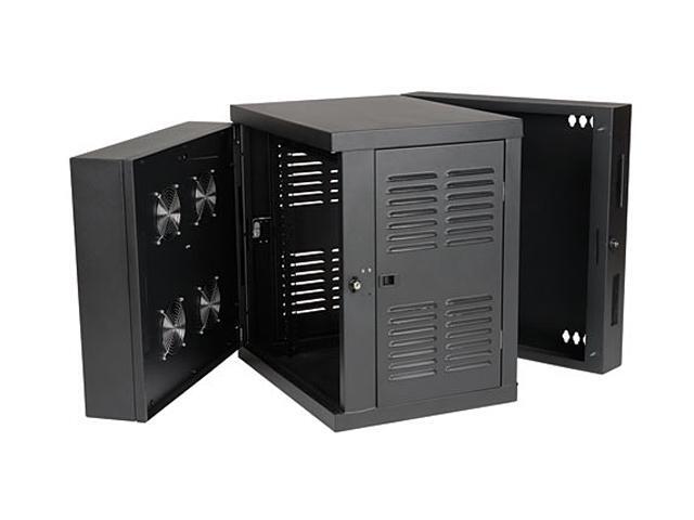 Tripp Lite 12U Wall-Mount Rack Enclosure Cabinet for Harsh Environments (NEMA 12), Hinged Back, Switch-Depth (SRW12USNEMA)