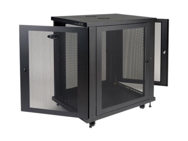 Tripp Lite SR18UB Series SmartRack 18U Mid-Depth Half-Height Rack Enclosure Cabinet - 18U Rack Height x 19' Rack Width -Black -1000 lb...