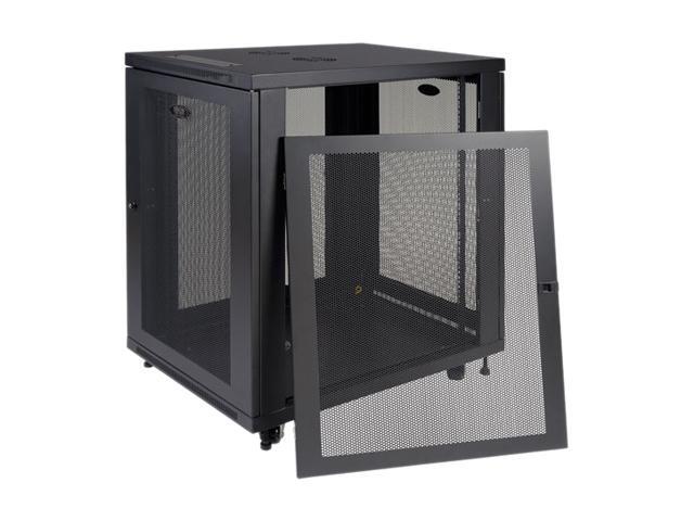 Tripp Lite SR18UB Series SmartRack 18U Mid-Depth Half-Height Rack Enclosure Cabinet - 18U Rack Height x 19' Rack Width -Black -1000 lb...