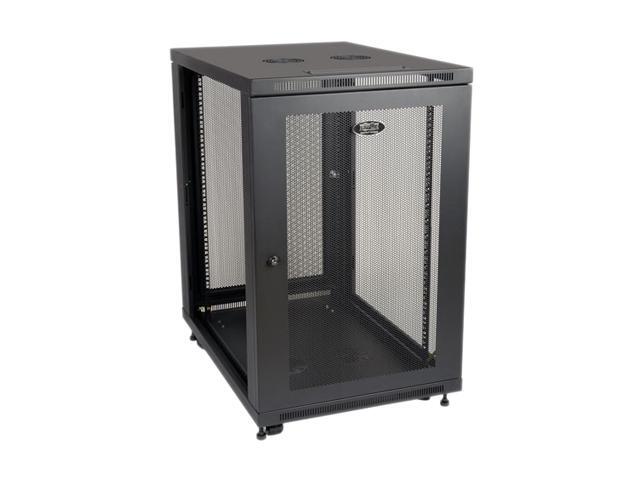 Tripp Lite SR18UB Series SmartRack 18U Mid-Depth Half-Height Rack Enclosure Cabinet - 18U Rack Height x 19' Rack Width -Black -1000 lb...