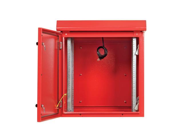 Tripp Lite SmartRack Industrial Wallmount Rack 12U Enclosure - 23IN Depth - NEMA 3R - Red SRN3RR12US