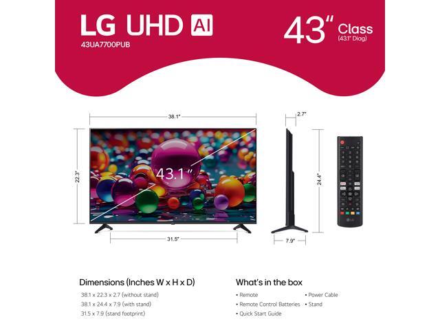 LG - 43” Class UA77 Series LED AI 4K UHD Smart webOS TV (2025) - image 9