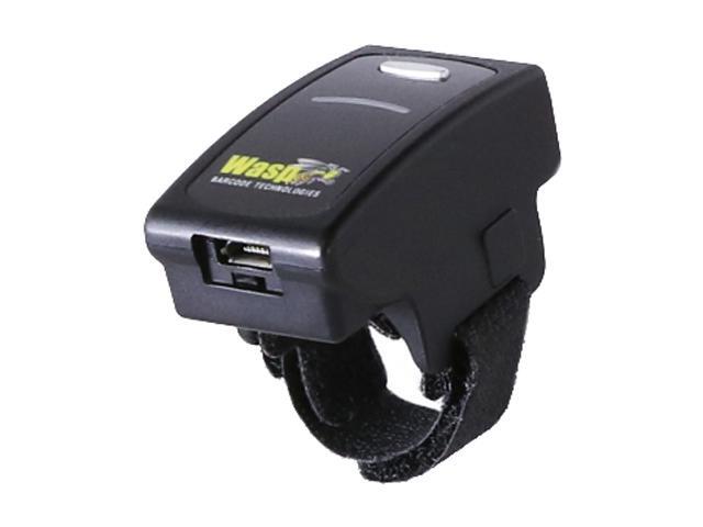 Wasp 633809004018 WRS100SBR Wearable 1D Ring Barcode Scanner, Bluetooth 4.1 - Black