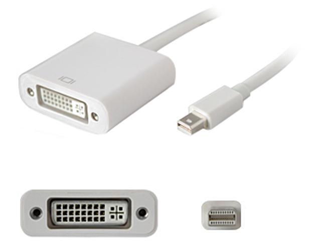 AddOn MDISPLAYPORT2DVIW AddOn 20.00cm (8.00in) Mini-DisplayPort Male to DVI-I (29 pin) Female White Adapter Cable - 100% compatible with select...