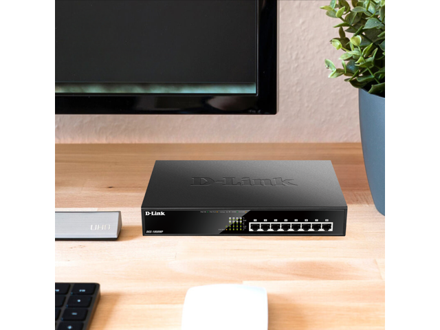 D-Link 16-Port Gigabit Ethernet Unmanaged/ Plug and Play Switch Fanless Metal Compact Desktop/Rackmount - (DGS-1016D)