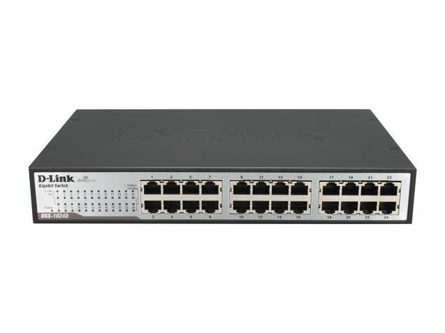 D-Link DGS-1024D 24-Port Gigabit Unmanaged Desktop or Rackmount Switch