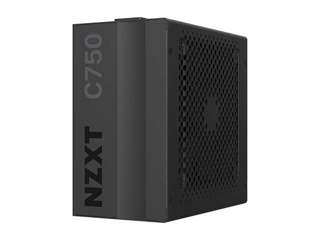 NZXT C750 NP-C750M 750 Watt PSU 80+ Gold Certified Hybrid Silent Fan Control Fluid Dynamic Bearings Modular Design Sleeved Cables ATX Gaming Power...