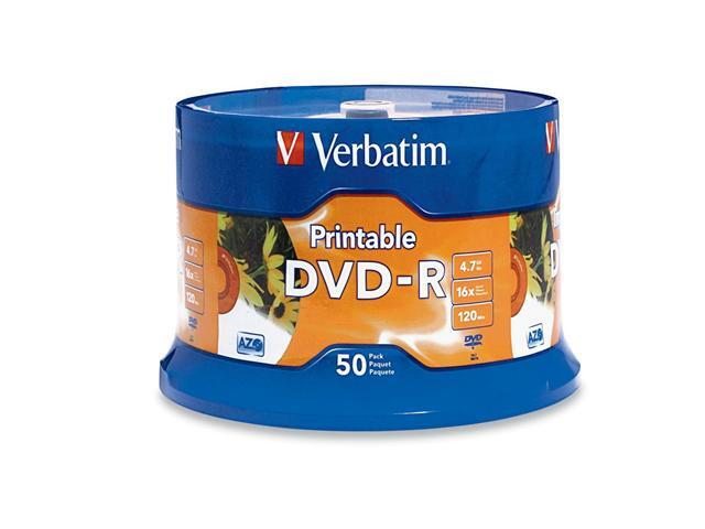 Verbatim 4.7GB 16X DVD-R Inkjet Printable 50 Packs Disc Model 95137