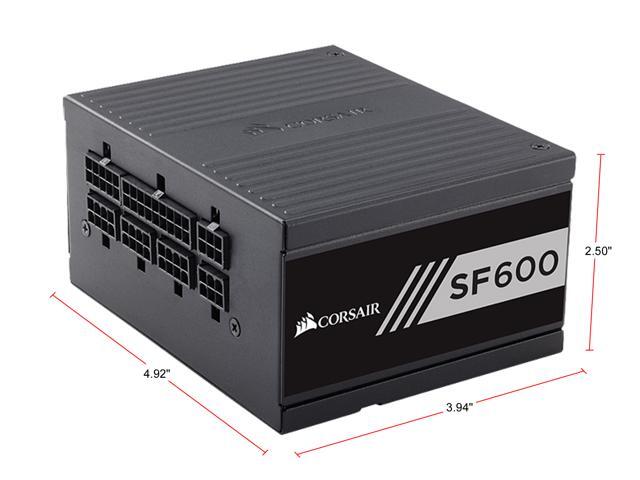 CORSAIR SF Series SF600 600W 80 PLUS GOLD Active PFC Haswell Ready SFX SFX12V Micro ATX Full Modular Power Supply CP-9020105-NA
