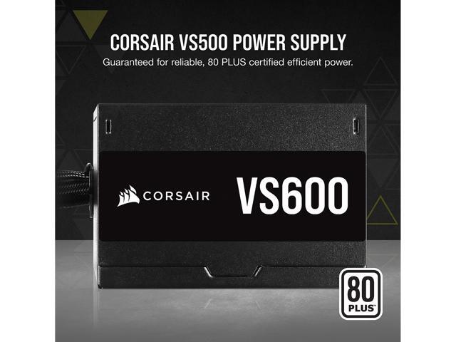 CORSAIR VS Series VS600 600W 80 PLUS Certified Non-Modular ATX Power Supply, CP-9020224-NA