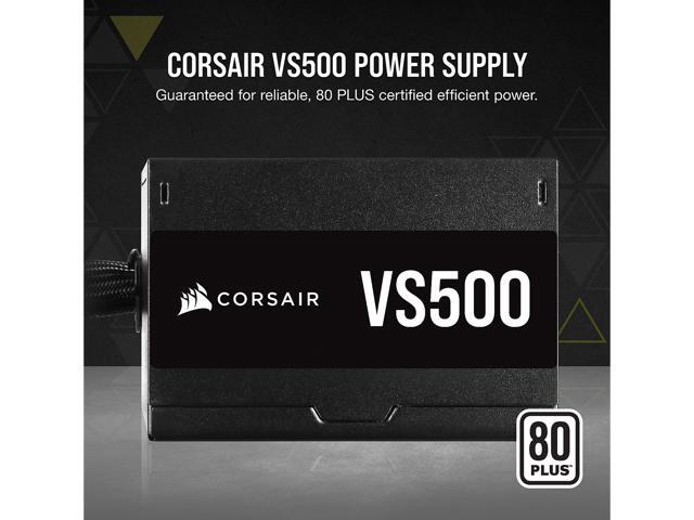 CORSAIR VS Series VS500 500W 80 PLUS Certified Non-Modular ATX Power Supply, CP-9020223-NA