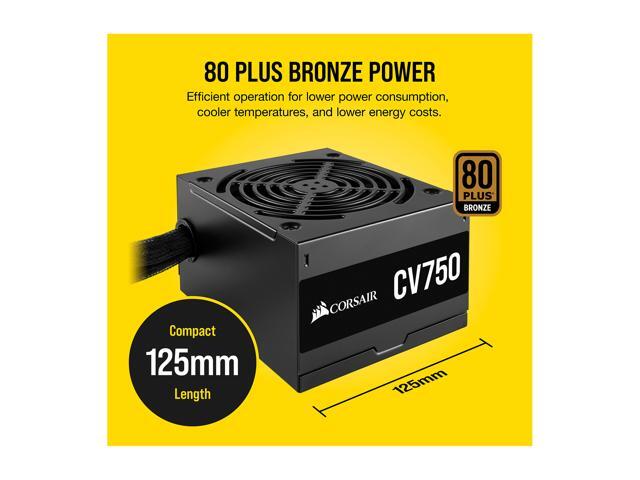 CORSAIR CV series CP-9020237-NA 750W CV750 80 PLUS Bronze ATX Power Supply