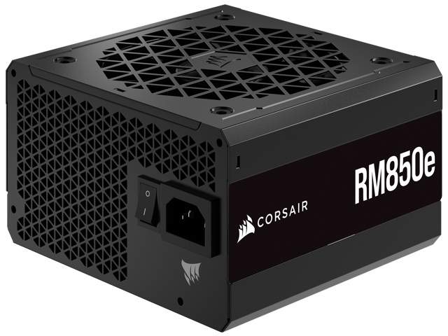 CORSAIR RM850e Fully Modular Low-Noise ATX Power Supply - Dual EPS12V Connectors - 105°C-Rated Capacitors - 80 PLUS Gold Efficiency - Modern.