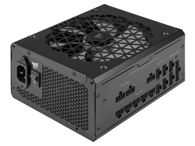 CORSAIR RMx SHIFT Series RM1000x Fully Modular ATX Power Supply - Modular Side Interface - native 12V-2x6 cable; ATX 3.1 & PCIe 5.1 Compliant -...