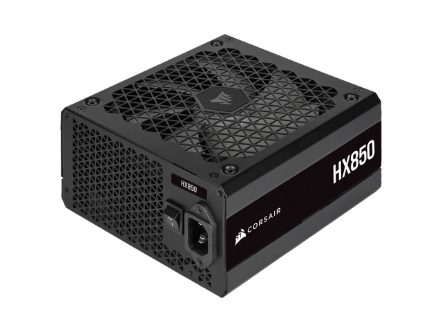 CORSAIR HX850 Fully Modular Ultra-Low Noise ATX Power Supply - Triple EPS12V Connectors - Fluid Dynamic Bearing Fan - Zero RPM Fan Mode - 105°C...