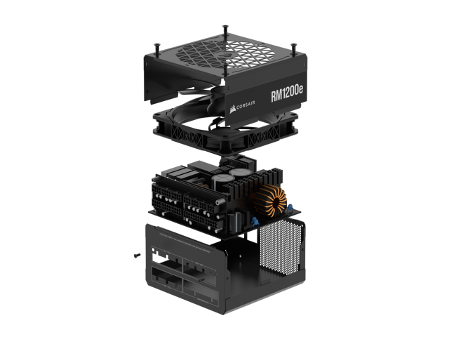 CORSAIR - RMe Series RM1200e 80 PLUS Gold Fully Modular Low-Noise ATX 3.1 and PCIE 5.0 Power Supply - Black - image 8