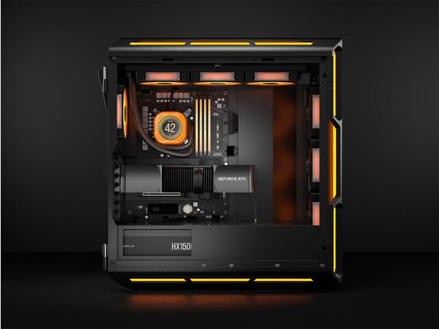 CORSAIR - HXi Series HX1500i 80 PLUS Platinum Fully Modular Ultra Low-Noise ATX 3.1 and PCIE 5.1 Power Supply - Black - image 6