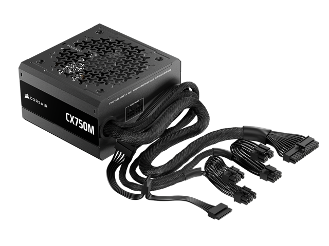 CORSAIR - CX-M Series CX750M Semi-Modular Low-Noise ATX 3.1 Power Supply - Black - image 5