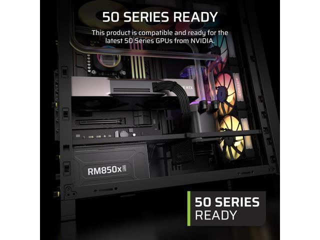 CORSAIR RMx shift Series RM850x Fully Modular ATX Power Supply - Modular Side Interface - native 12V-2x6 cable - ATX 3.1 & PCIe 5.1 Compliant -...