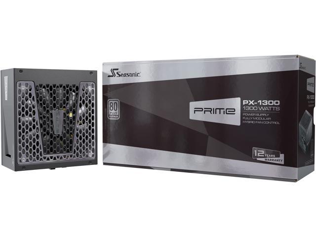 Seasonic PRIME 1300W 80+ Platinum Power Supply, Full Modular, 135mm FDB Fan w/Hybrid Fan Control, ATX12V & EPS12V, Power On Self Tester, 12 yr.