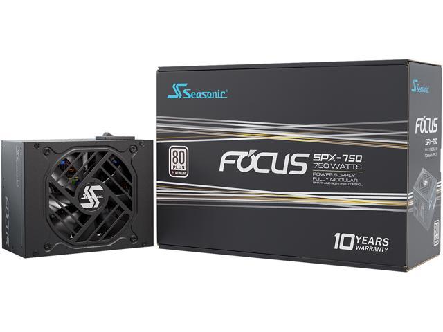 Seasonic Focus SPX-750(2021), 750W 80+ Platinum, Full Modular, SFX Form Factor, Compact Size, Fan Control in Fanless, Silent, and Cooling Mode, 10.