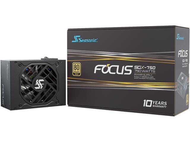 Seasonic Focus SGX-750(2021), 750W 80+ Gold, Full Modular, SFX Form Factor, Compact Size, Fan Control in Fanless, Silent, and Cooling Mode, 10 Year.