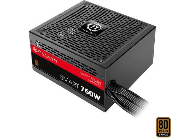 Thermaltake Smart Series SP- 750P 750W ATX 12V v2.4 / EPS v2.92 80 PLUS BRONZE Certified Active PFC Power Supply, SP-750PCBUS (841163046487 Electronics Computer Components) photo