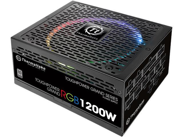 Thermaltake Toughpower Grand RGB 1200W SLI/CrossFire Ready Continuous Power RGB LED Smart Zero Fan ATX12V v2.4 / EPS v2.92 80 PLUS PLATINUM.