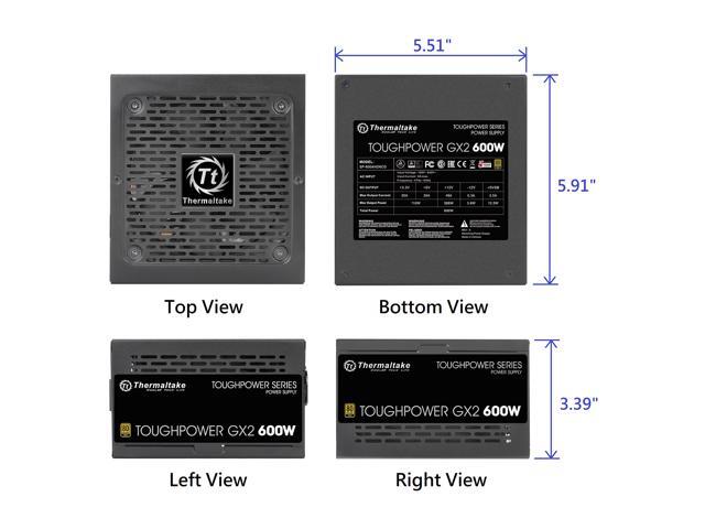 Thermaltake - Toughpower GX2 600W 80 PLUS Gold ATX Power Supply - Black - image 9