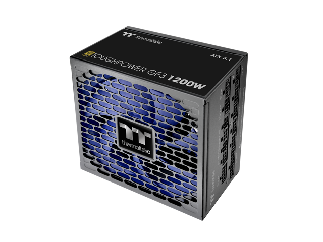 Thermaltake Toughpower GF3 1200W; ATX 3.1; x2 Native PCIe 5.1 12V-2x6; Flat Cables; Color Matched Connectors; Japanese Main Capacitors; 135mm Fan;...