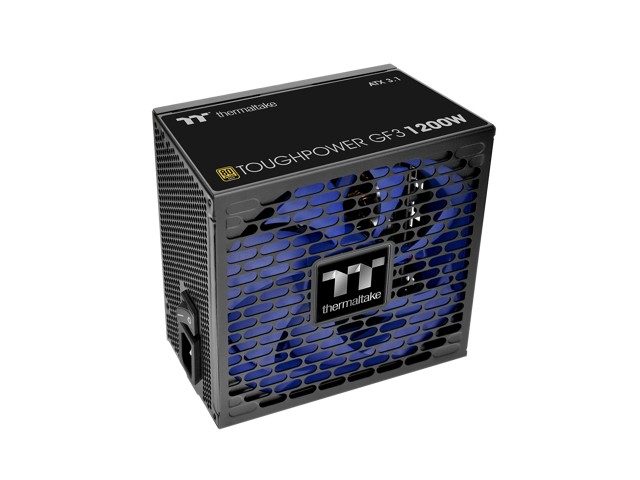 Thermaltake Toughpower GF3 1200W; ATX 3.1; x2 Native PCIe 5.1 12V-2x6; Flat Cables; Color Matched Connectors; Japanese Main Capacitors; 135mm Fan;...