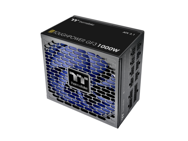 Thermaltake Toughpower GF3 1000W; ATX 3.1; Native PCIe 5.1 12V-2x6; Flat Cables; Color Matched Connectors; Japanese Main Capacitors; 135mm Fan; 80...