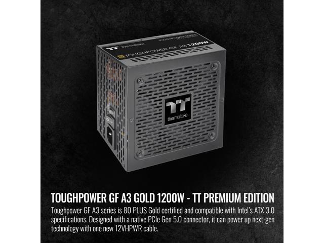 Thermaltake - Toughpower GF A3 1200W 80 PLUS Gold PCIe Gen 5 ATX 3.0 Ready Fully Modular Power Supply - Black - image 4