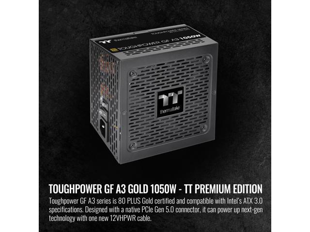Thermaltake - Toughpower GF A3 1050W 80 PLUS Gold PCIe Gen 5 ATX 3.0 Ready Fully Modular Power Supply - Black - image 4